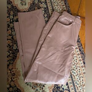Abercrombie & Fitch pink pleather Ultra High Rise Pants size 14